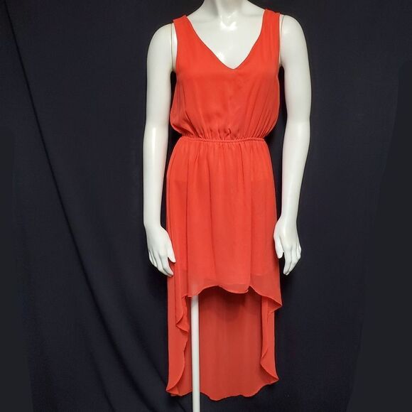 Everly Orange High Low Dress (Small) - Picture 2 of 7
